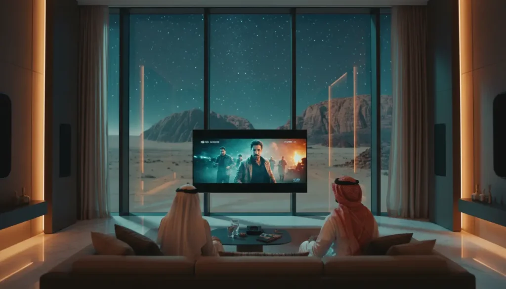 صورة سينمائية تعبر عن موضوع المقال حول مسلسلات نتفليكس السعودية الأصلية الأكثر مشاهدة عام 2026 مع أجواء درامية حديثة