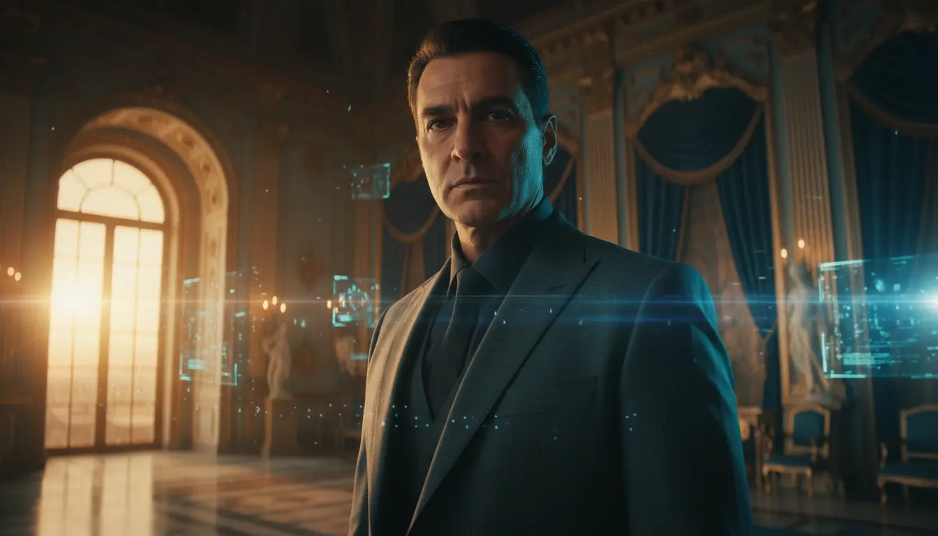 مشهد ترويجي لأغلى مسلسلات رمضان 2026 يظهر النجوم العرب في مواقع تصوير فخمة مع معدات تقنية عالية وديكورات مذهلة.