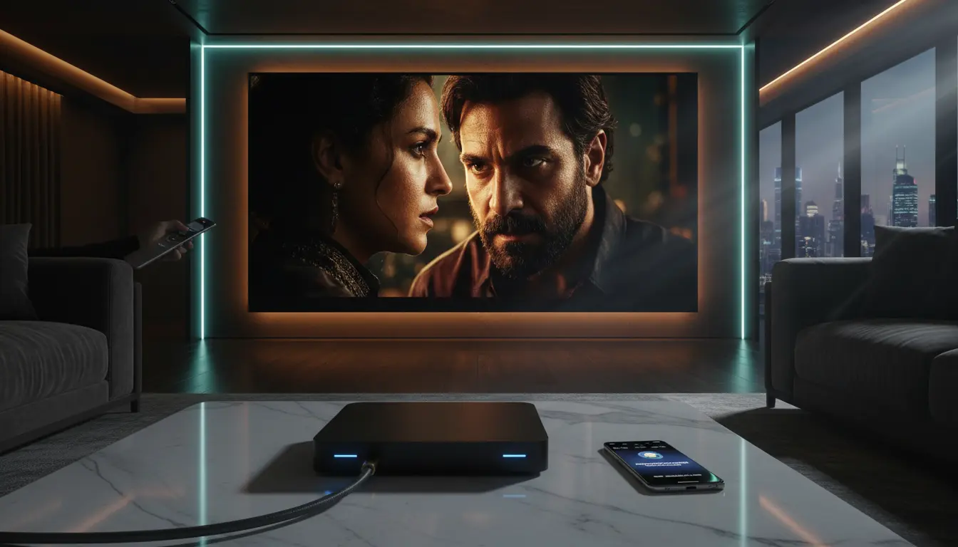 مشهد ترويجي يوضح تحميل مسلسلات رمضان 2026 بروابط مباشرة وسريعة على أجهزة متعددة مع جودة 4K.