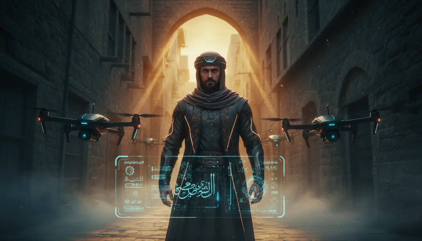 مشهد ترويجي لتوقعات مسلسلات رمضان 2026 يظهر النجوم وأهم الأنواع الدرامية مثل الأكشن، الغموض، الكوميديا، والرومانسية، مع تلميحات للبث الرقمي وجودة 4K/8K.