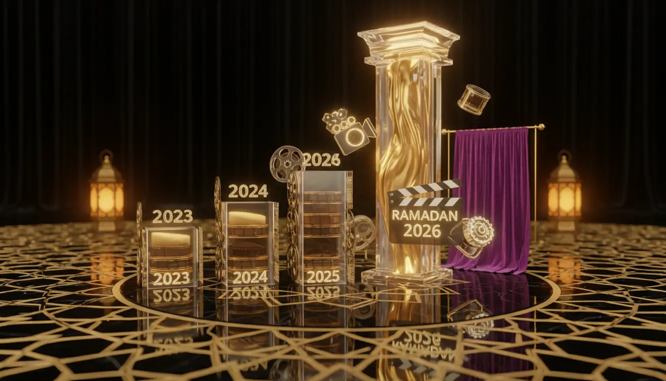 إنفوجرافيك يوضح ميزانية مسلسلات رمضان 2026 وتطور الإنفاق الدرامي