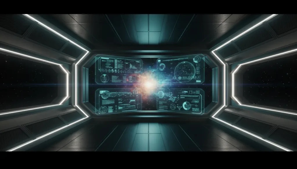 مشهد فضائي مستقبلي يظهر أفضل مسلسلات خيال علمي 2026 على المنصات العالمية بدقة 4K