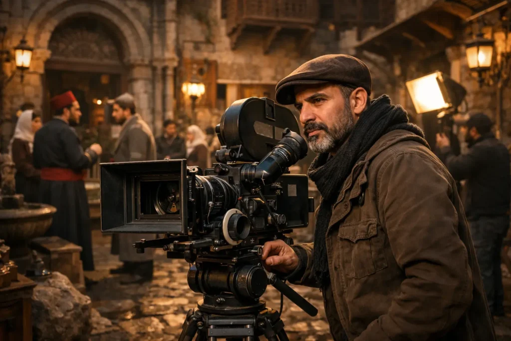 مخرج دراما سورية تاريخية داخل موقع تصوير مسلسل شامي قديم