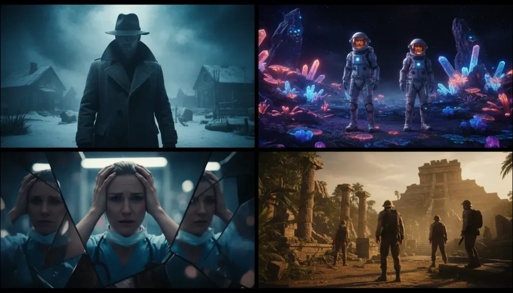 تصميم سينمائي يجمع مسلسلات قصيرة على نتفليكس بين الغموض والخيال العلمي والدراما