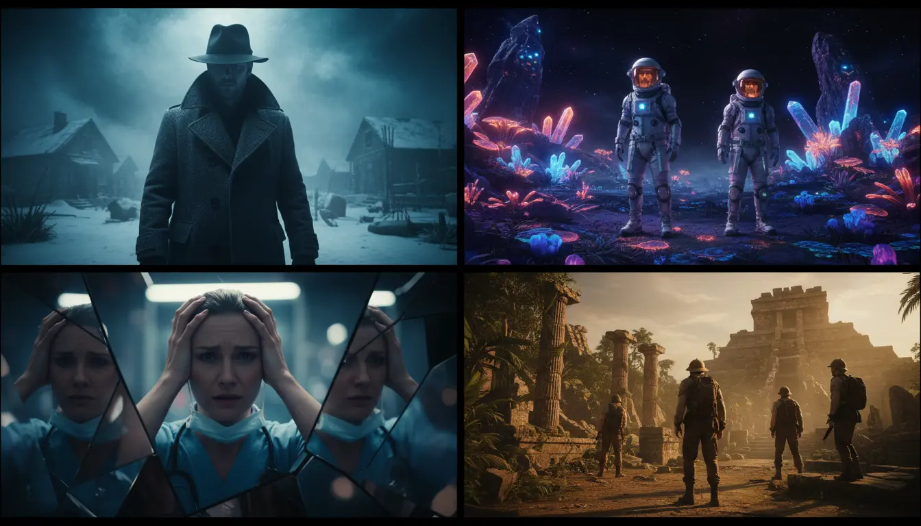 تصميم سينمائي يجمع مسلسلات قصيرة على نتفليكس بين الغموض والخيال العلمي والدراما