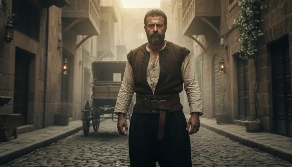 تلفاز كلاسيكي يعرض مسلسل شامي مع شاشات متعددة تمثل قنوات ومنصات بث مختلفة