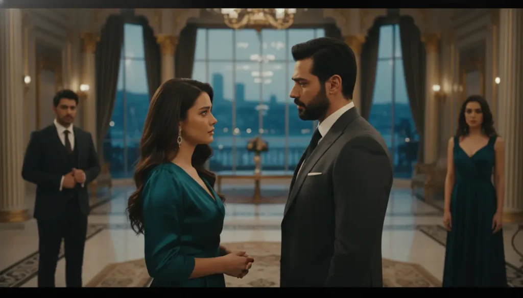 مشهد درامي مستوحى من أفضل مسلسل تركي مدبلج في 2026 بأجواء رومانسية ومشوقة