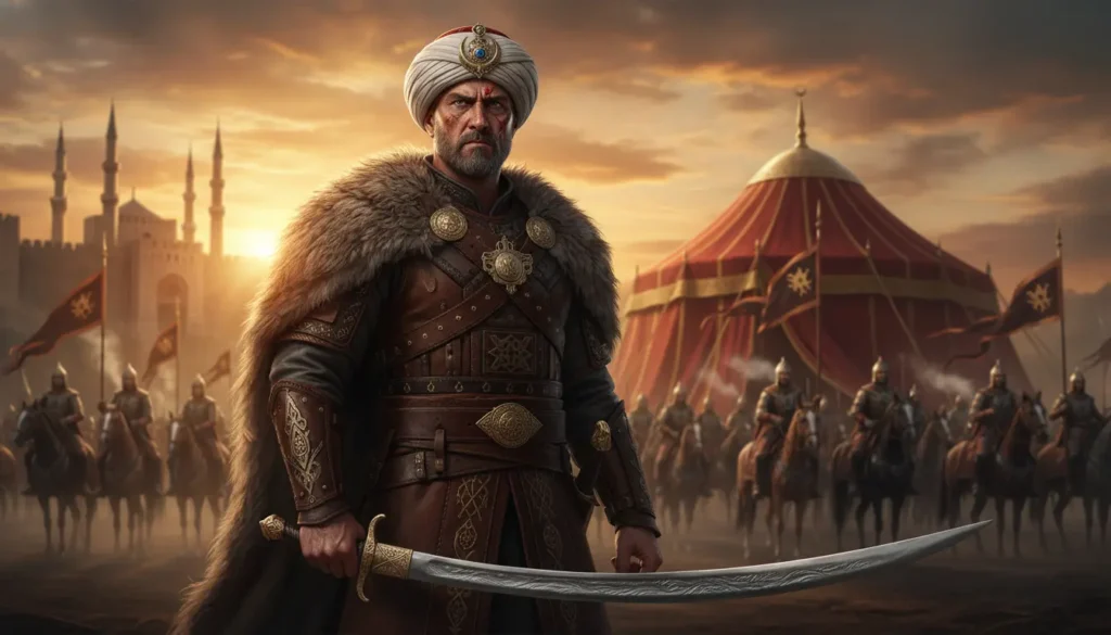 مشهد تاريخي ملحمي مستوحى من مسلسلات تركية تاريخية قوية في 2026