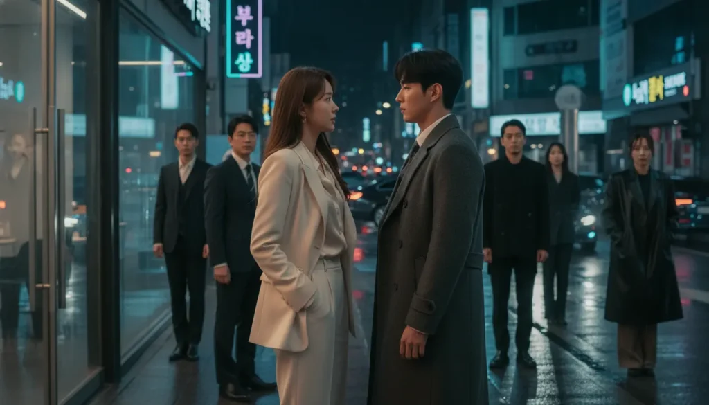 مشهد درامي كوري عصري مستوحى من أفضل مسلسلات كورية جديدة في 2026